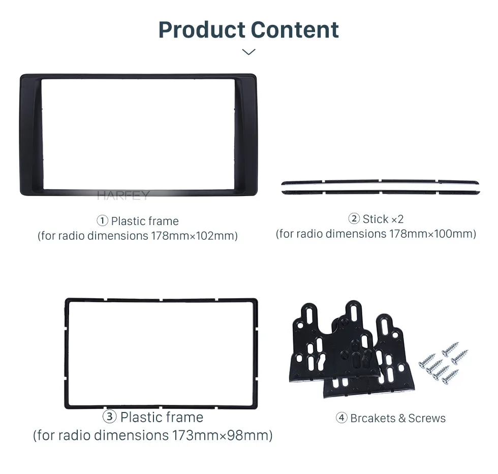 Harfey Автомобильная стереофоническая рамка для Toyota Camry(Американская версия) 2002 2003 2004 2005 2006 черный двойной Din
