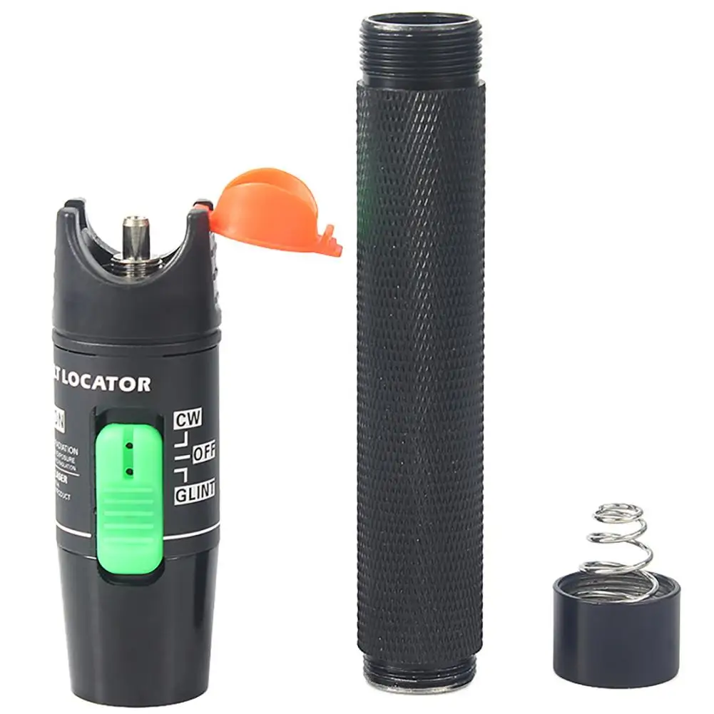 

AUA 30MW Visual Fault Locator Red Light Source Fiber Optic Cable Tester Test Tool 10-30km (Not Included Battery))