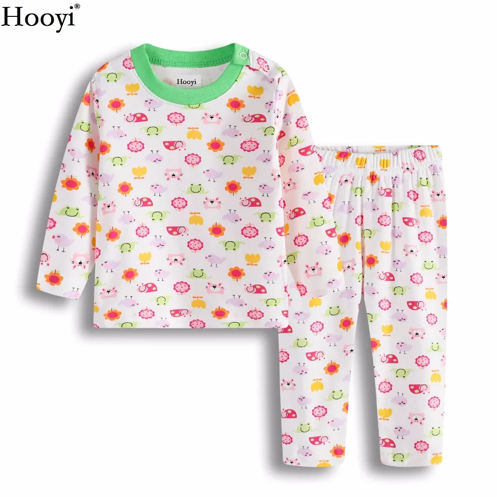 Pink Worm Baby Sleepwear Suits Girls Pajamas T-Shirt Pant Cotton Newborn Sleep Sets Children Long Sleeve Clothes At Home Robes