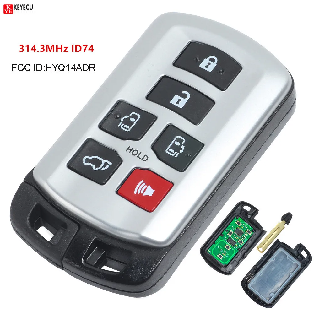 KEYECU-Replacement-Keyless-Entry-Remote-Key-Fob-6-Button-314-3MHz-ID74-for-Toyota-Sienna-2012 (3)