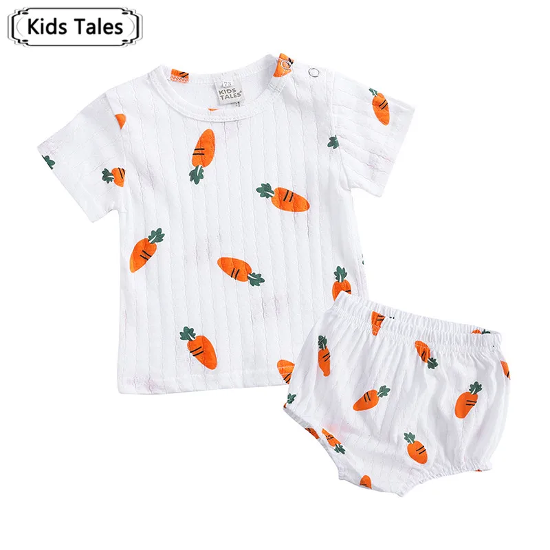 

Newborn Baby Girls Clothes Short Sleeve + Short Pants 2PCS Set Cute Clothing Sets Summer Sunsuit SY320