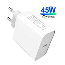 WOTOBE PD45W USB C настенное зарядное устройство, PowerPort скорость PD/QC3.0 для MacBook Pro/Воздушный iPad Pro iPhone для samsung huawei Nexus
