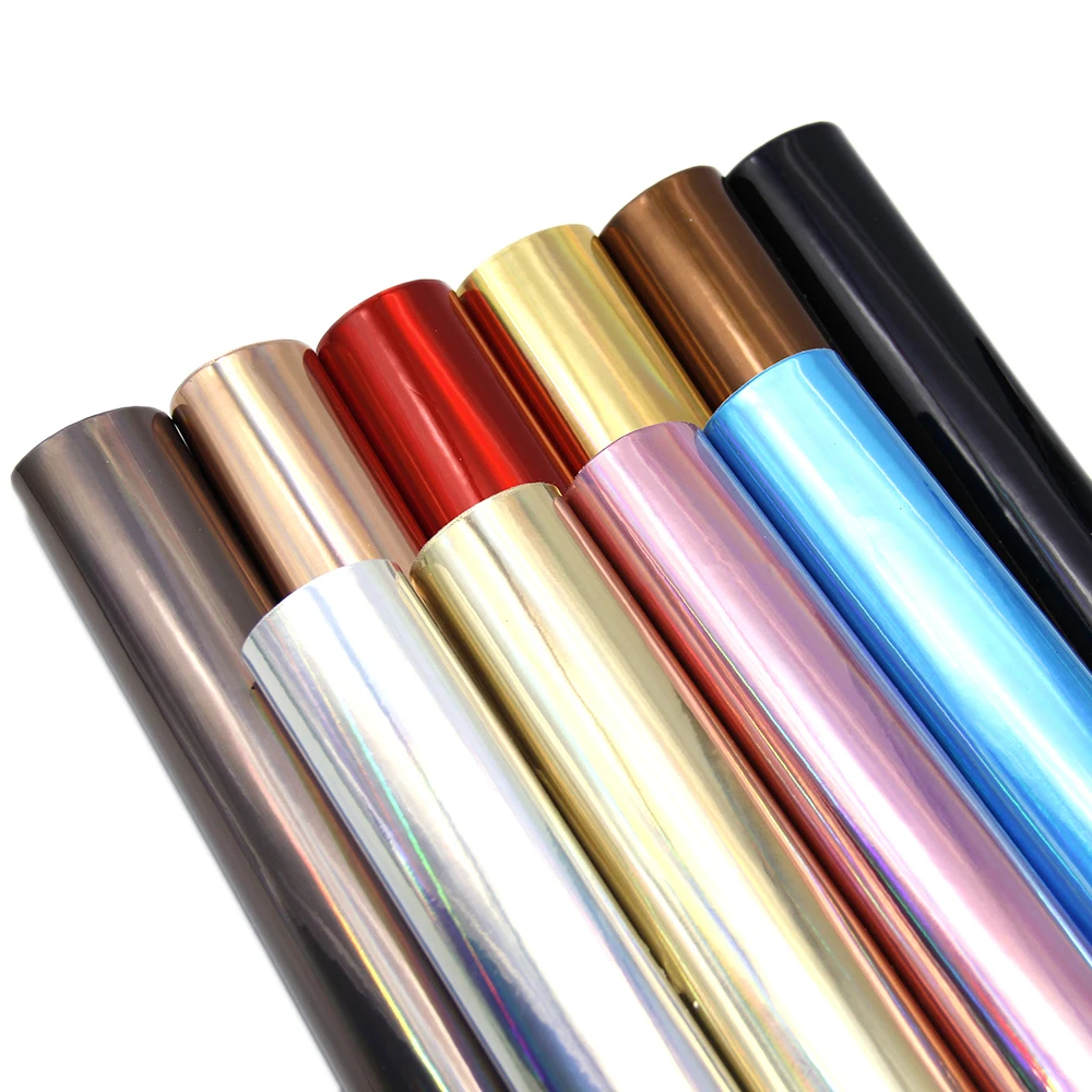 

David accessories 20*34cm Stripe Laser Holographic Faux Synthetic Leather Fabric, DIY Bag Shoes Material Handmade Crafts,1Yc6630