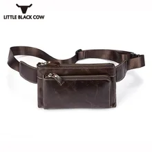 Горячая Корова кожаный чехол для телефона дизайнерский бренд поясная сумка человек путешествия Винтаж Малый поясные сумки для мужчин Sacoche Homme