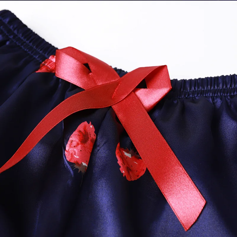 Пижамный комплект из семи предметов в Корейском стиле новые женские на лето и весну с длинными рукавами шорты Сексуальная Слинг