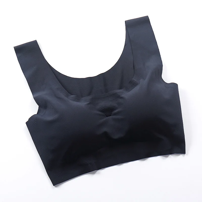 

Summer Ice Silk Seamless Bra padded cup Beauty Short Vest push up bra Sexy Summer Wrapped Chest Female Bra sleep underwear bra