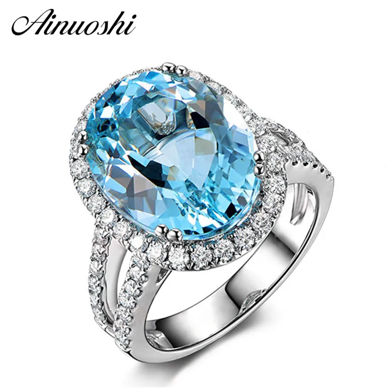 Blue Topaz Double Layers 7/" Bracelet,14K White Gold