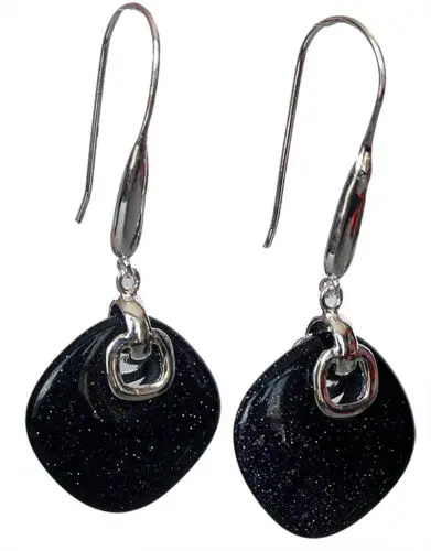 FREE SHIPPING FASHION 925 SILVER NATURAL SANDSTONE EARRINGS 14/5