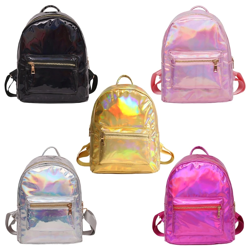 NoEnName_Null High Quality Women Laser Holographic Backpack Mini