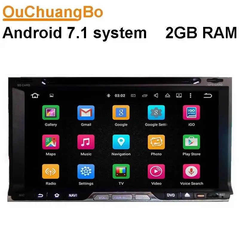Ouchuangbo android 8 0 двойной din универсальный 7 дюймовый автомобильный аудио gps навигатор