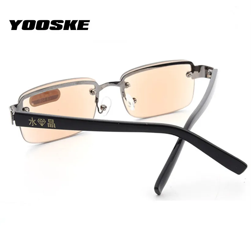 YOOSKE gafas de lectura de lentes de cristal de estilo clásico sin montura simple para hombres y mujeres gafas Unisex YOOSKE gafas de lectura de lentes de cristal de estilo clásico sin montura simple para hombres y mujeres gafas Unisex