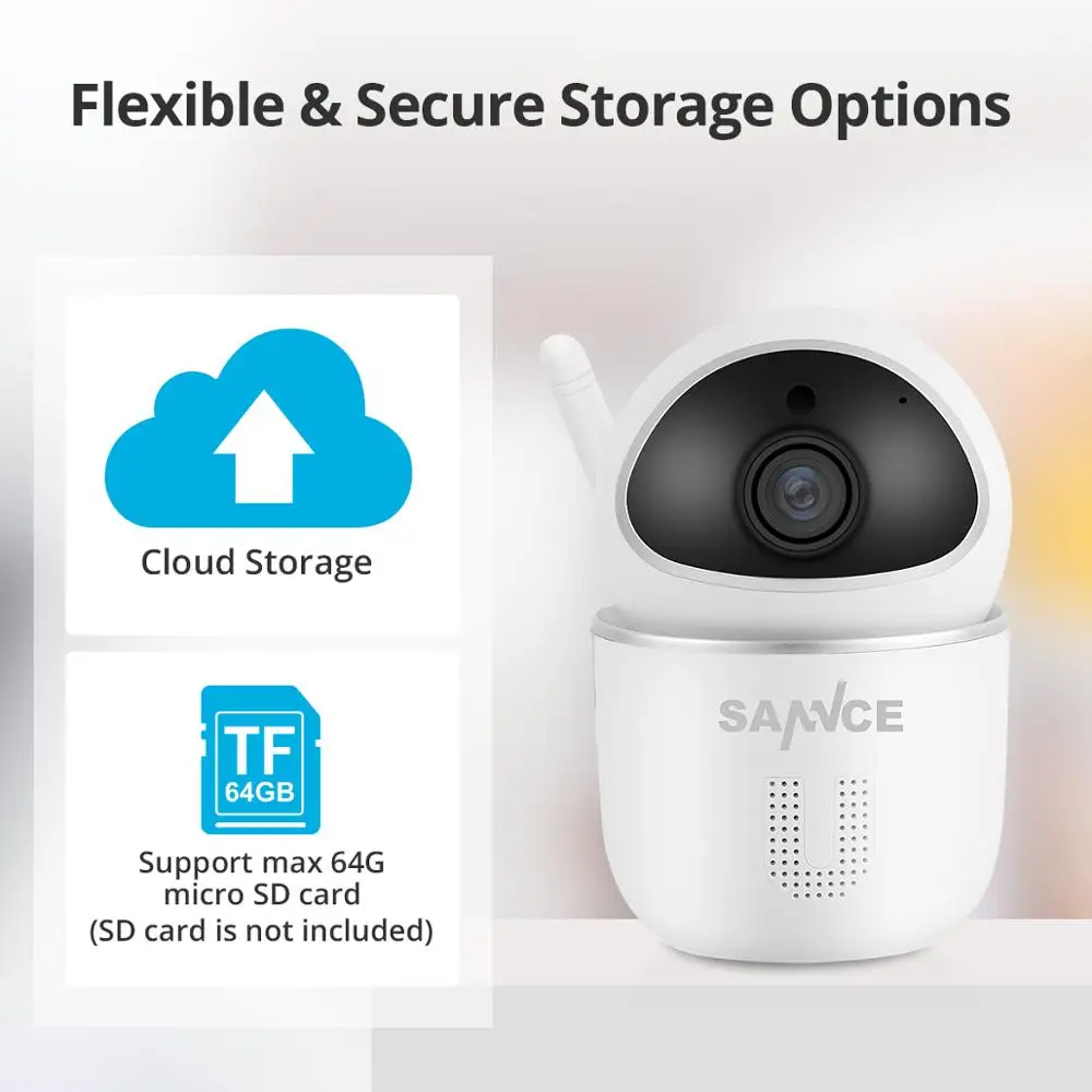  SANNCE FHD 1080P Cloud Wireless IP Camera Home Security Surveillance CCTV Network Camera Auto Track - 33046089672
