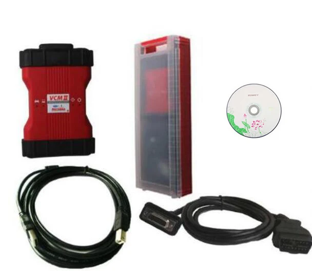 Лучший VCM2 vcm 2 Автомобильный диагностический инструмент для-d vcm 2 IDS v101 obd2 сканирующий инструмент vcm 2 для mazda v94 - Цвет: with plastic box