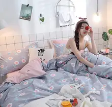 Cute rustic bedding adult set,twin full queen king romantic cotton single double bedclothes bed sheet pillow case quilt cover