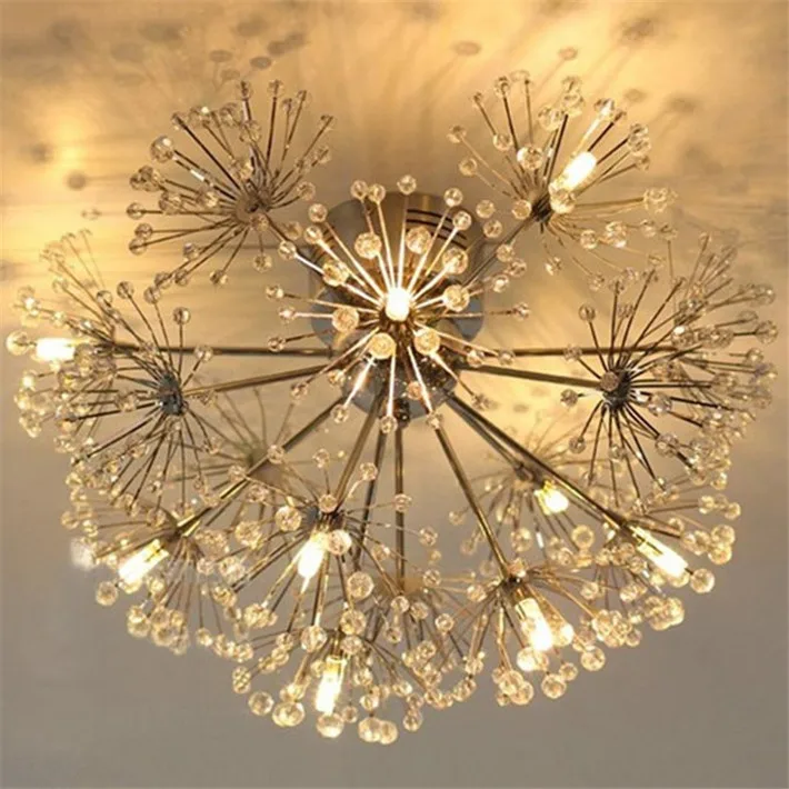 

Modern Circular K9 Crystal Dandelion LED Ceiling Light Sitting Room Corridor Light Coffee Shop Cafe Bar Dining Room Hotel