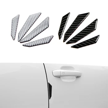

4x Carbon Fiber Look Car Door Anticollision Bumper Strips Crashproof Stickers For Mercedes Benz W203 W204 W211 Seat Ibiza Leon
