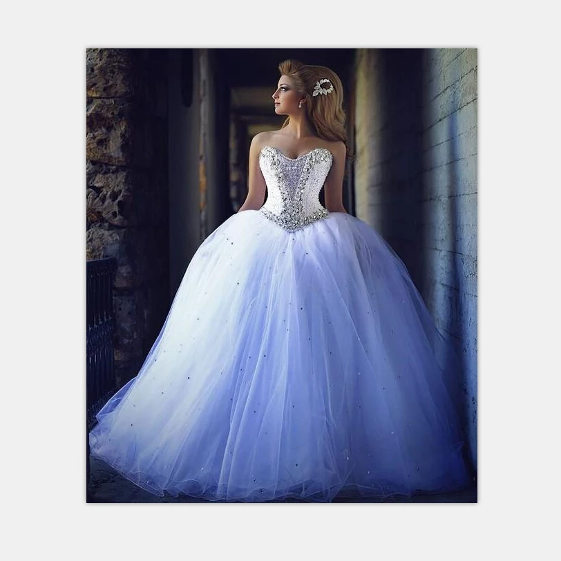 ball gown wedding dresses with bling and corset