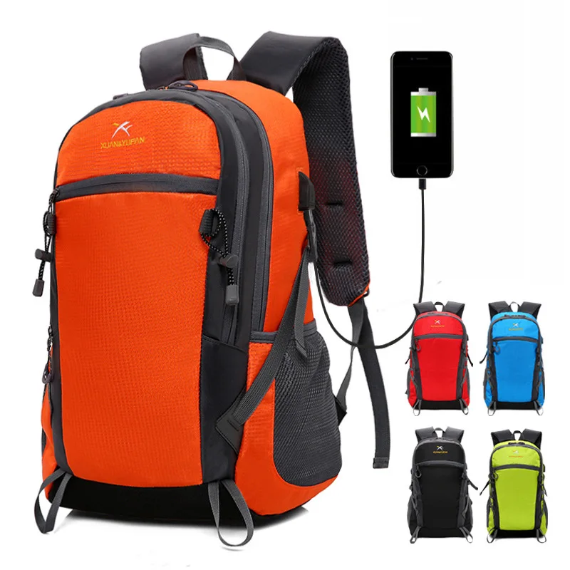 

USB Charging Travel Hiking Backpack Outdoor Sports Camping Daypack Rucksack Bag