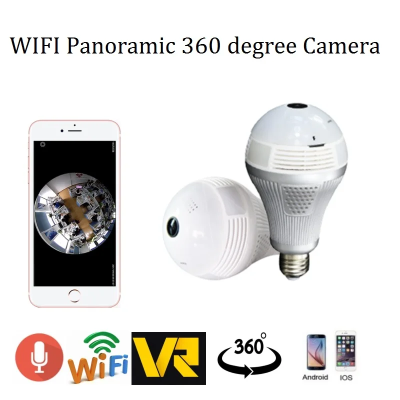 2 0MP 1080P Light Bulb font b Wireless b font 360 degree IP Camera 1 3MP