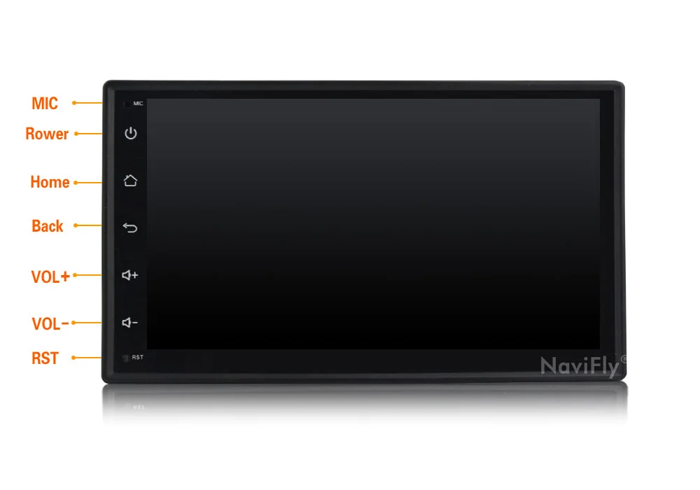 Excellent NaviFly universal 2 Din 2G+32G Android 9.1 Car Radio GPS Navigation for Nissan/Toyota/VW/Kia Quad Core 1024*600 HD 7708IC WIFI 6