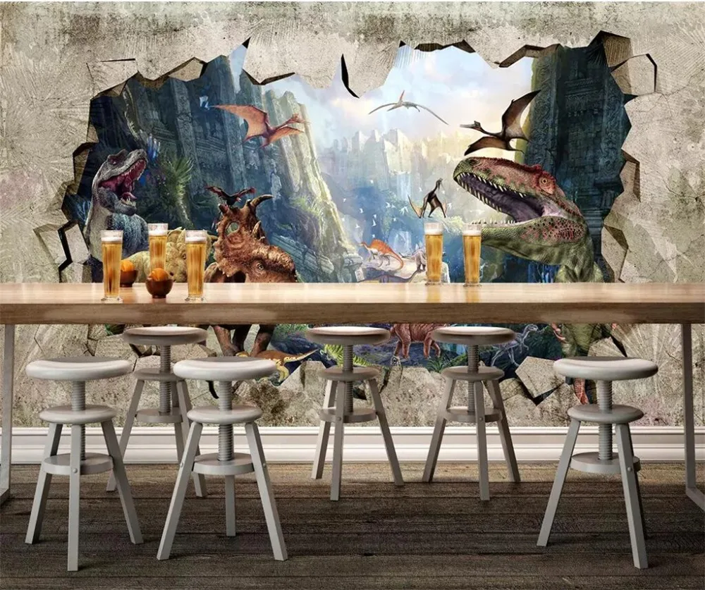 Beibehang papel де parede пользовательские фото обои 3d фрески древний динозавр Королевство Стерео ТВ магазин фон стены 3d обои