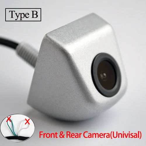 Hipppcron Автомобильная камера заднего вида, камера заднего вида и фронтальная и инфракрасная камера ночного видения для парковки, водонепроницаемый CCD HD видео - Название цвета: Silver B