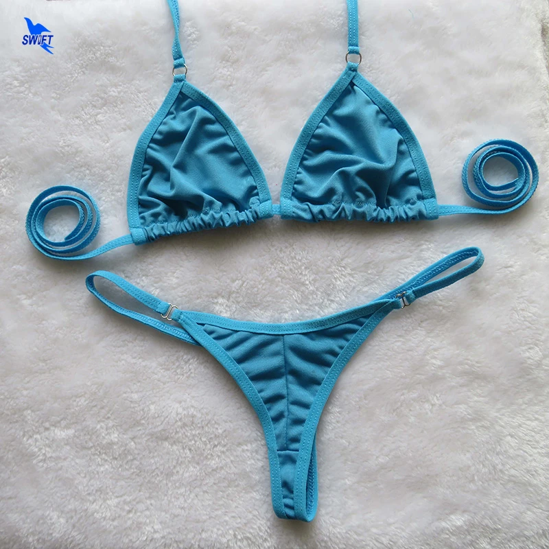 

Transparent Micro Bikini 2019 Sexy Thong Swimsuit Separate Bikini Set Beachwear Sunbathing Brazilian Swimwear Mini Bathing Suit