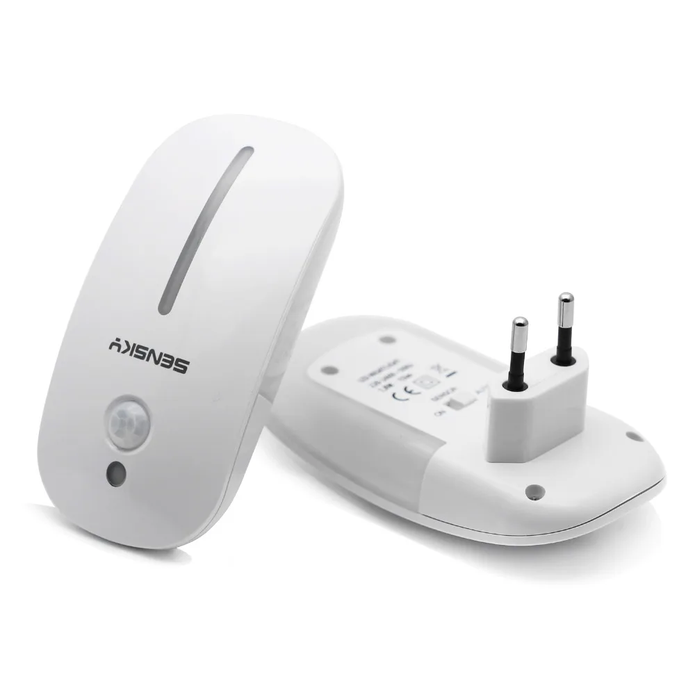  Sensky 110V 220V PIR Motion Sensor LED Night Light 2 mode Kids Wireless Wall Night lamp for kid bed - 32698378547