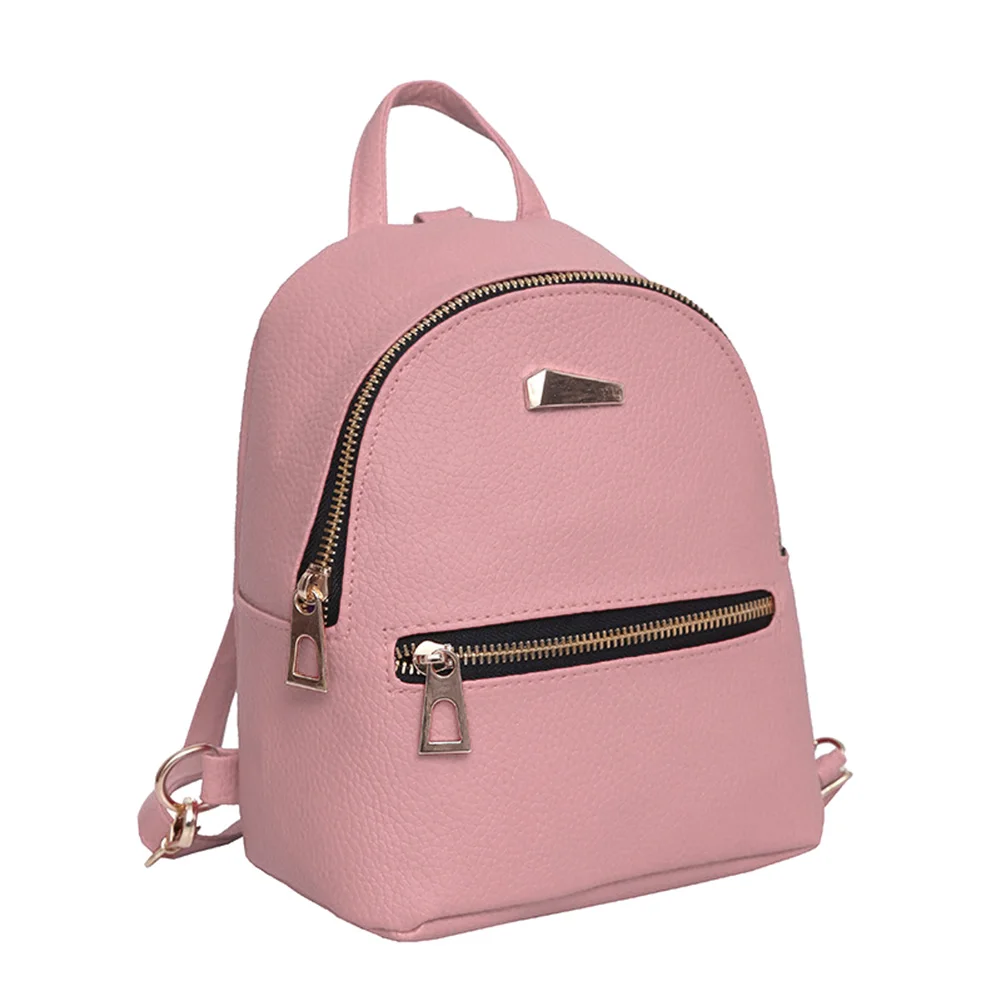

Fashion Women Mini Backpack PU Leather College Shoulder Satchel School Rucksack Ladies Girls Casual Travel Bag SSA-19ING