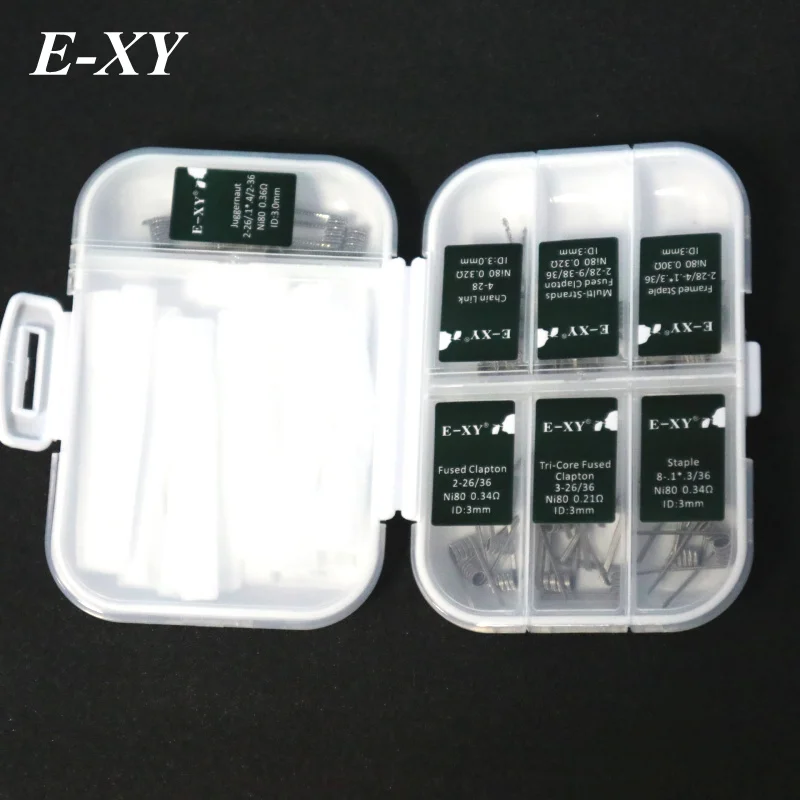 Набор намоток NI80 E XY 7 в 1 42 шт. набор fused clapton 3 core 11 хлопок vape готовые провода