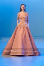 2016 Elie Saab Design Abendkleid Wunderschöne Perlen Langarm Kleider Für Cocktail Party Veatidos De Festa MY1019-10