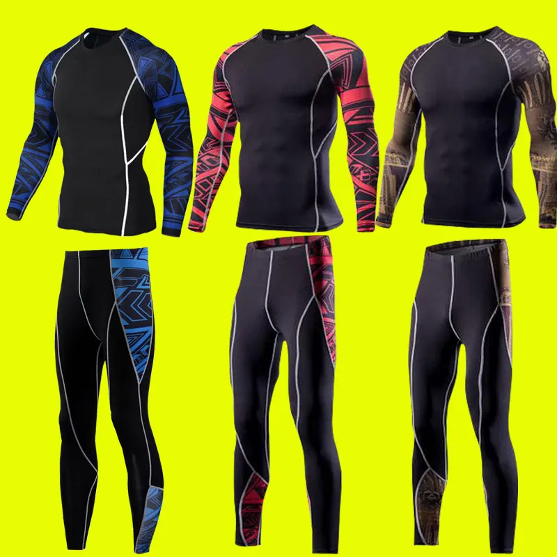 Long Sleeve Rash Guard Complete Graphic Compression Trousers Multi use