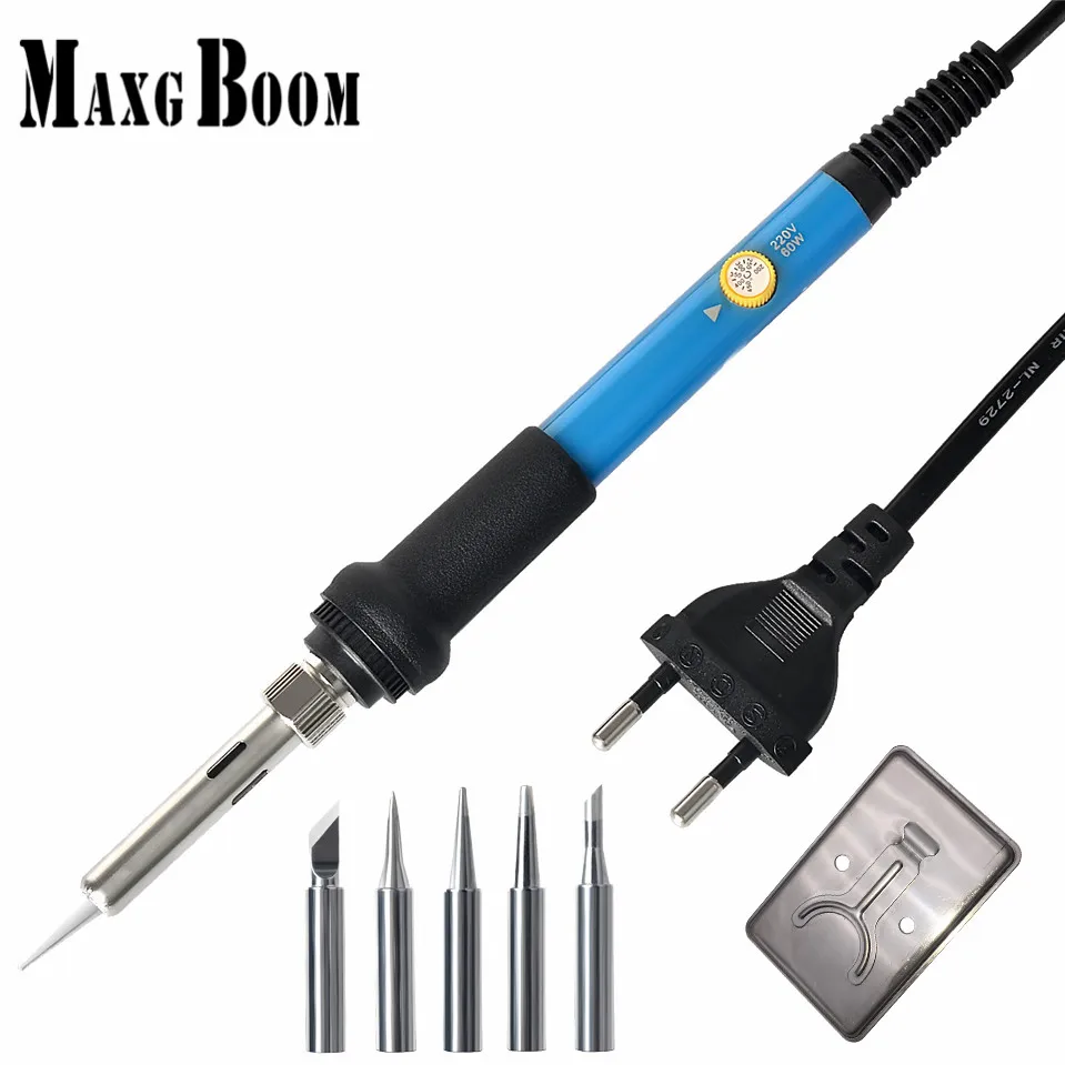 AC 220V 200 450 Temperature 60W Electric Soldering Iron + 5PC Soldering
