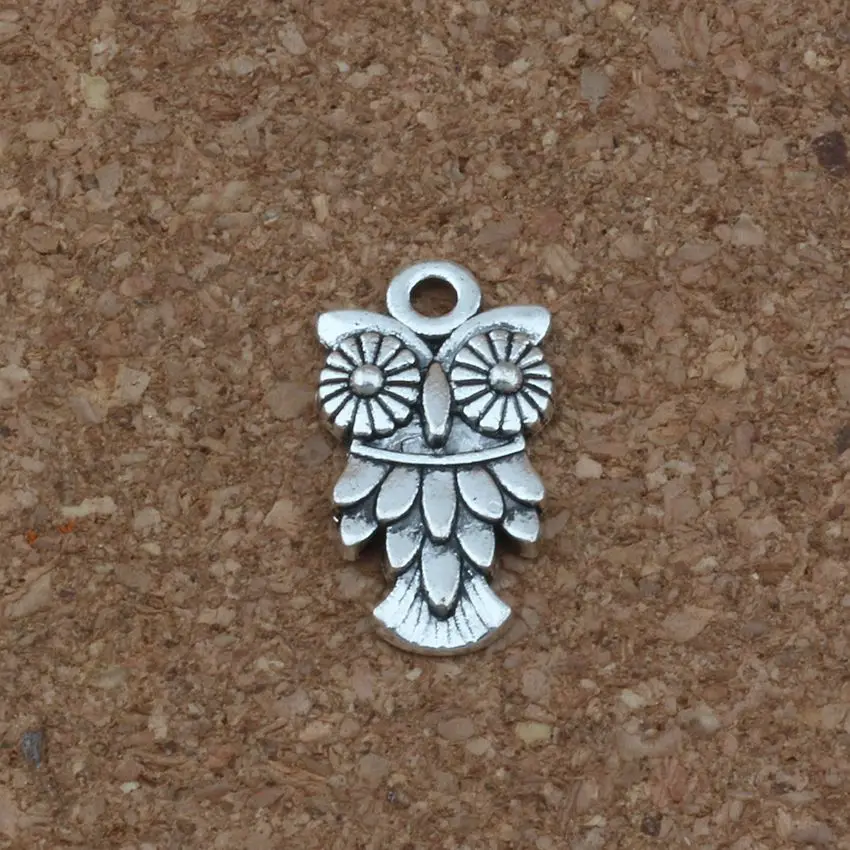 Ancient silver Сова шармы в виде птичек 100 шт/партия 10,5x20 мм античное серебро модные ювелирные изделия DIY для браслетов и колье серьги A-234 - Окраска металла: Ancient silver