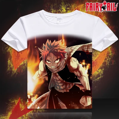 fairy tail Natsu Dragneel Anime Cosplay Rundhals T-Shirt Shirt Kostüme Polyester fairy tail Natsu Dragneel Anime Cosplay Rundhals T-Shirt Shirt Kostüme Polyester