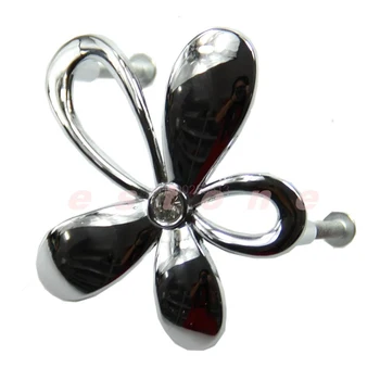 

1set Flower Door Handle Crystal Glass Door Knob Drawer Cabinet Kitchen Wardrobe Handle