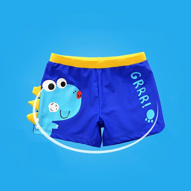 Детские плавательные шорты детская пляжная одежда для купания плавки для маленьких мальчиков купальный костюм с динозавром из мультфильма шорты для бассейна с шапочкой для плавания
