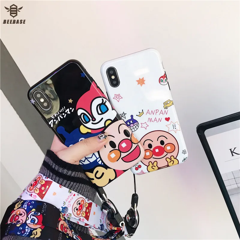 For iphone x case for iphone Xs Max case for iphone 7 case Phone Straps case for iphone 6 6s 8 plus xr Funda cute Cartoon cover