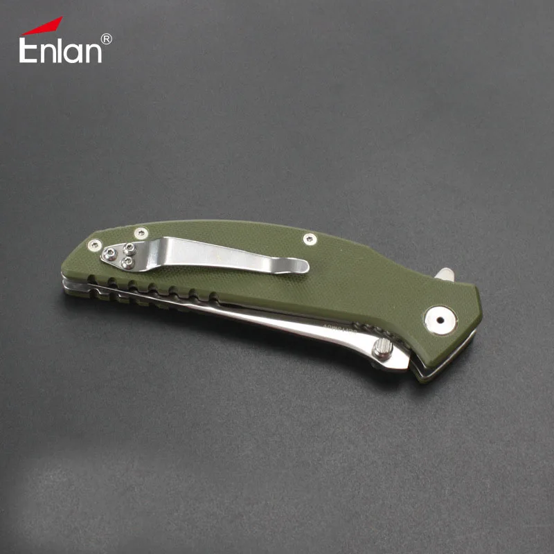 Складной нож ENLAN EW054 8Cr13Mov лезвие G10 Ручка Ножи с подвесным зажимом кемпинг