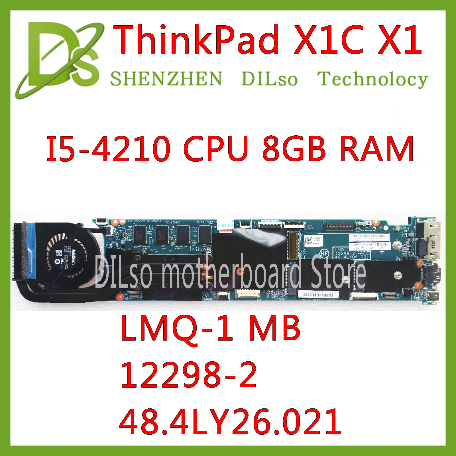 Very best  KEFU 12298-2 FOR Lenovo ThinkPad X1 X1C Laptop Motherboard LMQ-1 MB 12298-2 48.4LY26.021 I5-4210U 8