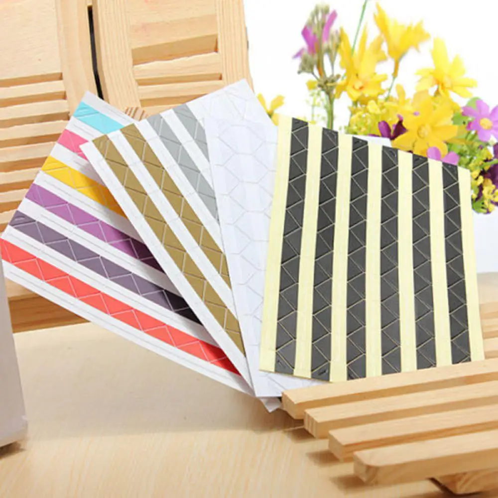 

DIY 102 Pcs/lot DIY Colorful Corner Scrapbook Paper Photo Albums Frame Picture Decoration PVC Photo Corner Protect Sticker