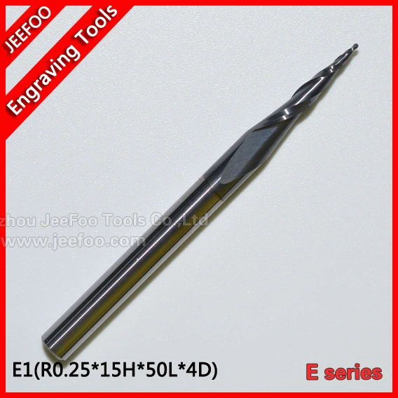 R0.25 * 15H D4 50L 2F карбидные фрезы из вольфрамовой стали конусные боллы концевые ALTiN на