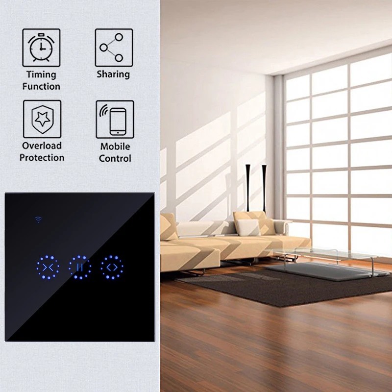 Приложение умный пульт дистанционного управления для дома, WiFi, электрические сенсорные жалюзи, переключатель для занавесок, Голосовое управление от Alexa Echo для механических ограничительных жалюзи