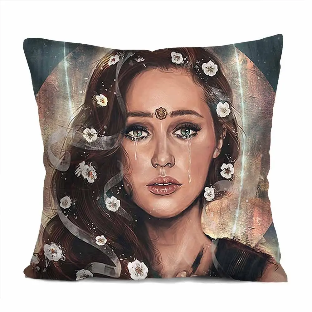 

Hot Commander Lexa Cry Cushion Cover Commander Lexa Throw Pillow Case Gifts Fashion Pillows Sham Cases Fashion Decoration 18"