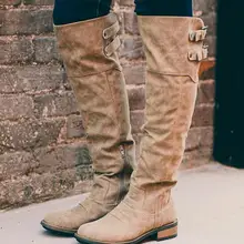 Zapatos Mujer женщина Обувь для девочек зимние Ботинки Martin до колена Сапоги и ботинки для девочек Пряжка Sapato Feminino для Для женщин Насосы Модные женские Панк g61258