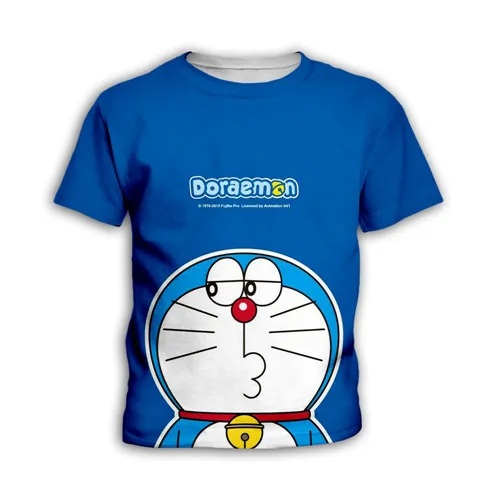 kawaii Doraemon 3D print Kids hoodies sweatshirt baby boy girl Children Cartoon anime hooded streetwear set pullover suit pants - Цвет: Kids  t shirts