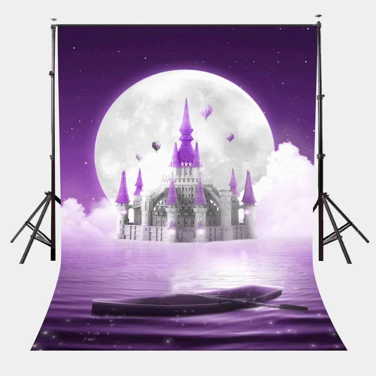 5x7ft Фэнтези водная архитектура фон ультрафиолетовое море и небо фотография