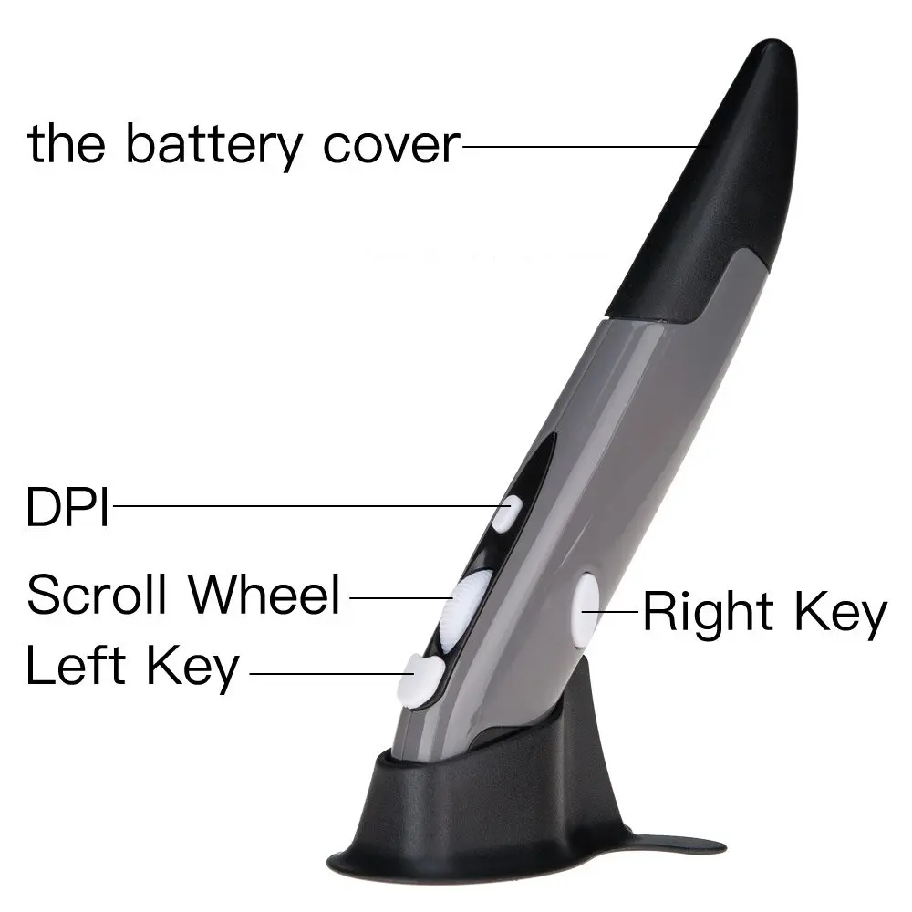 FELYBY 2 4 GHZ USB Беспроводная оптическая Ручка мышь 1600 точек/дюйм Регулируемая почерк
