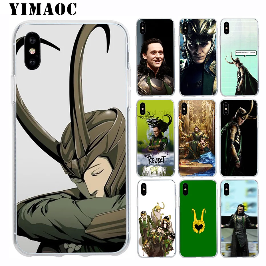 

YIMAOC Marvel Hero Loki Soft Silicone Case for Apple Iphone 11 Pro Xr Xs Max X 10 8 Plus 7 6S 6 Plus SE 5S 5 7Plus 8Plus