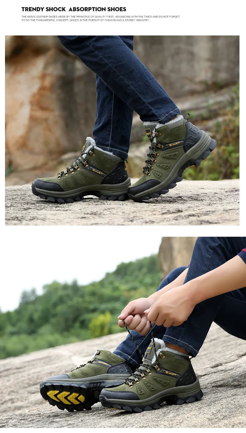 MIXIDELAI/ Новые мужские ботинки большого размера; мужские зимние ботинки; теплые меховые и плюшевые ботинки на шнуровке; модная мужская обувь; кроссовки; ботинки